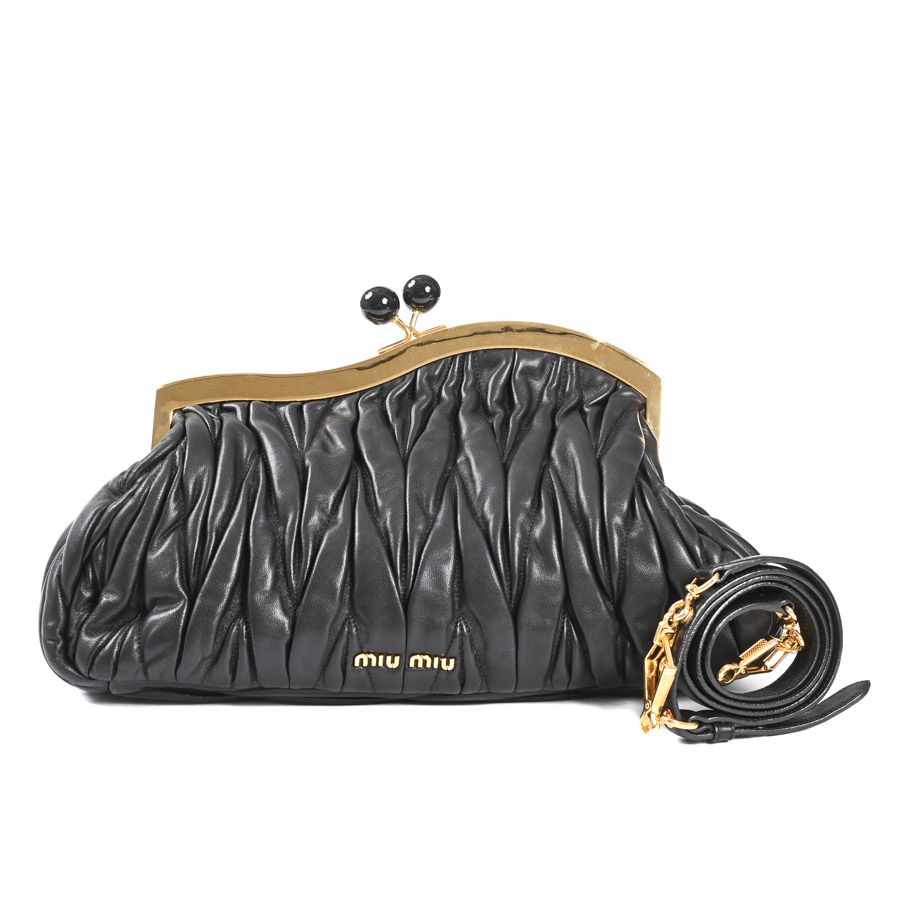 MIU MIU ミュウミュウ クラッチバッグ キスロッククラッチショルダーバッグ
