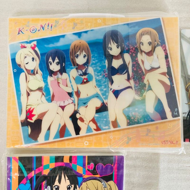 【未使用品】【5点セット】けいおん！ クラッチバッグ ビッグポストカードセット クリアファイル 下敷き など