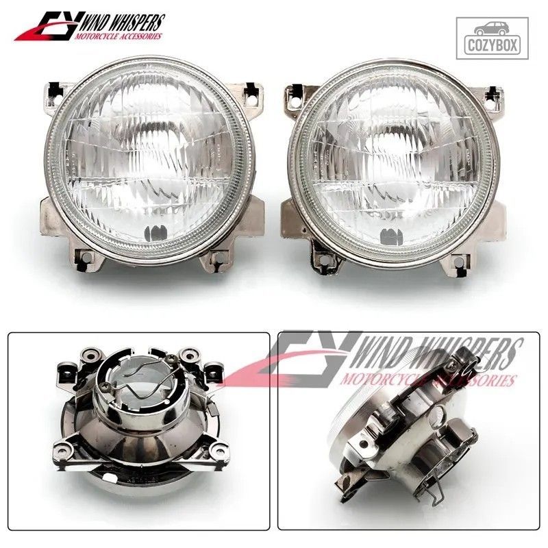 2x オートバイフロント ヘッドライト ヘッドランプ バルブ無 ホンダ CBR250 MC19 MC22