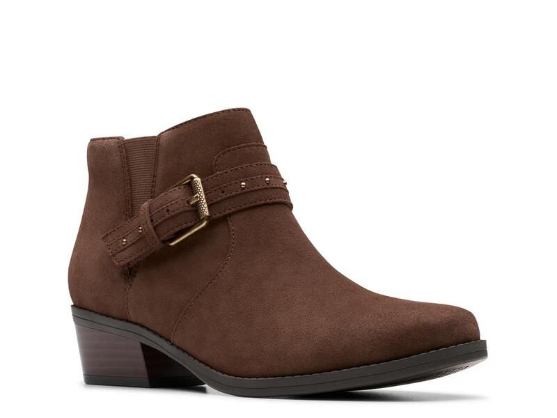 クラークス レディース シューズ ブーツ・レインブーツ ClarksDanyelle Wish Bootie Brown Suede ブラウン