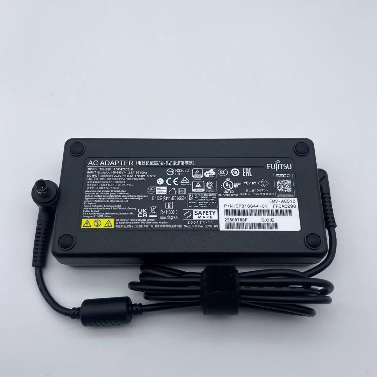 純正新品 FUJITSU 富士通 ADP-170CB B 電源アダプター充電器 出力 20V 8.5A 170W インターフェース　 7.4*5.0mm DC丸口 電源コード付 6,706円