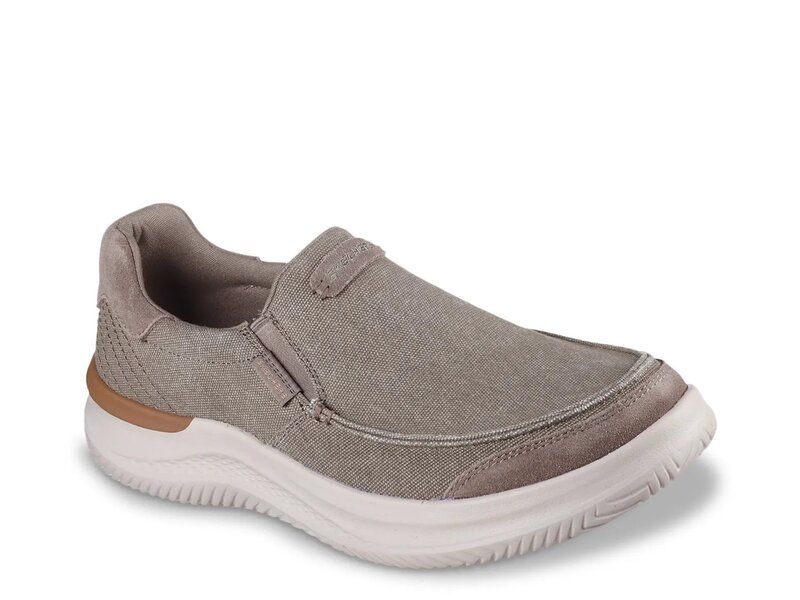 スケッチャーズ メンズ シューズ スリッポン・ローファー リラックスフィット Skechers Relaxed Fit Hasting Vigo SlipOn Taupe トープ