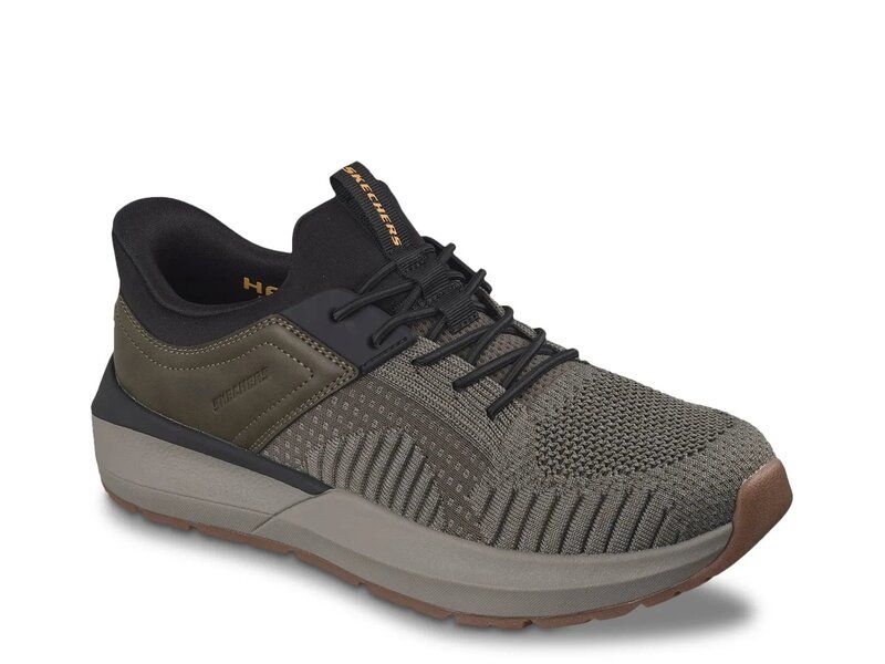 スケッチャーズ メンズ シューズ スリッポン・ローファー スニーカー Skechers Hands Free SlipIns Neville Crosby SlipOn Sneaker Olive Green グリーン