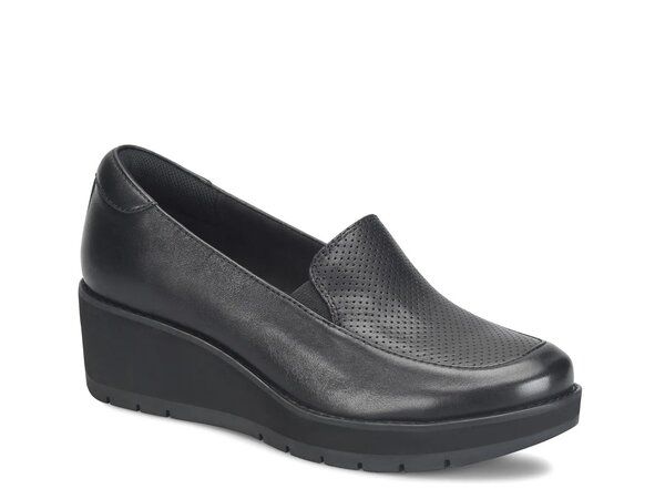 コンフォーティバ レディース シューズ スリッポン・ローファー Comfortiva Fabiana Wedge SlipOn Black ブラック