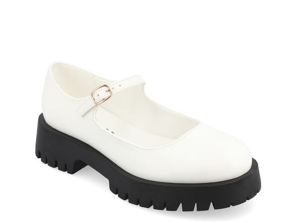 ジュルネ コレクション レディース シューズ スリッポン・ローファー Journee Collection Kamie Mary Jane Loafer White ホワイト