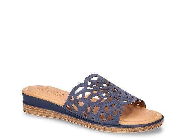 ベラヴィータ レディース シューズ サンダル Bella Vita Cas Italy Wedge Sandal Navy ネイビー