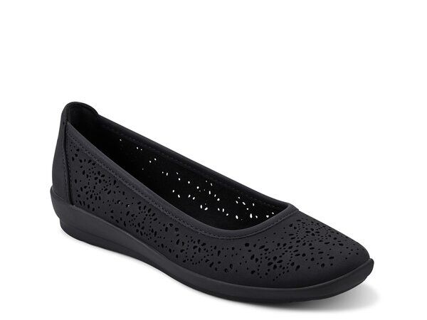 イージースピリット レディース シューズ スリッポン・ローファー Easy Spirit Alessia Wedge SlipOn Black ブラック