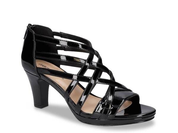 イージーストリート レディース シューズ サンダル Easy Street Bee Sandal Black Patent ブラック