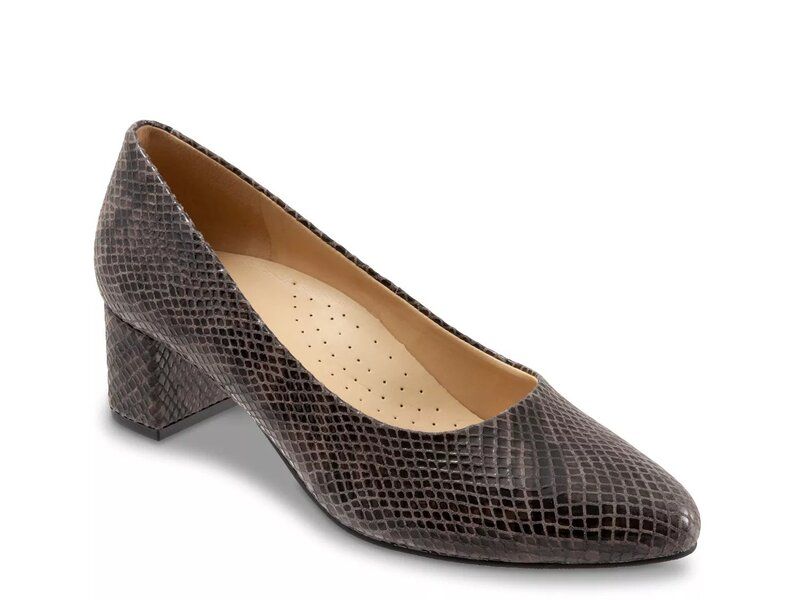 トロッターズ レディース シューズ パンプス Trotters Kari Pump Dark Grey Snake Print グレー