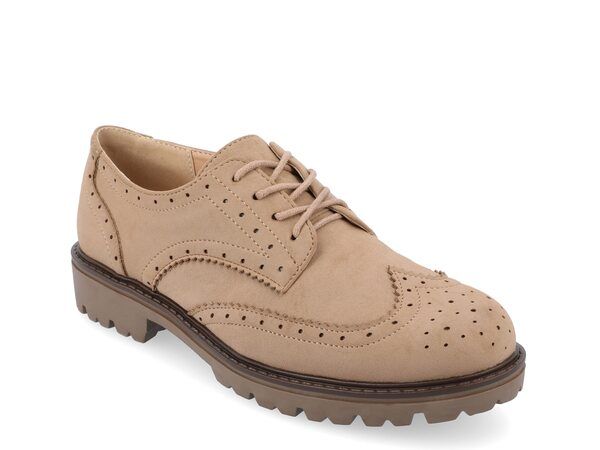 ジュルネ コレクション レディース シューズ オックスフォード ウィングチップ Journee Collection Claudiya Wingtip Oxford Taupe トープ