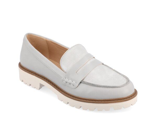 ジュルネ コレクション レディース シューズ スリッポン・ローファー Journee Collection Kenly Penny Loafer Grey グレー