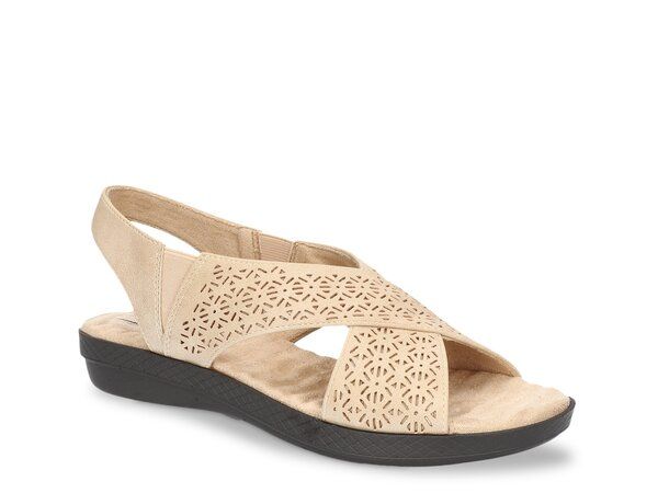 イージーストリート レディース シューズ サンダル Easy Street Claudia Wedge Sandal Sand Brown ブラウン
