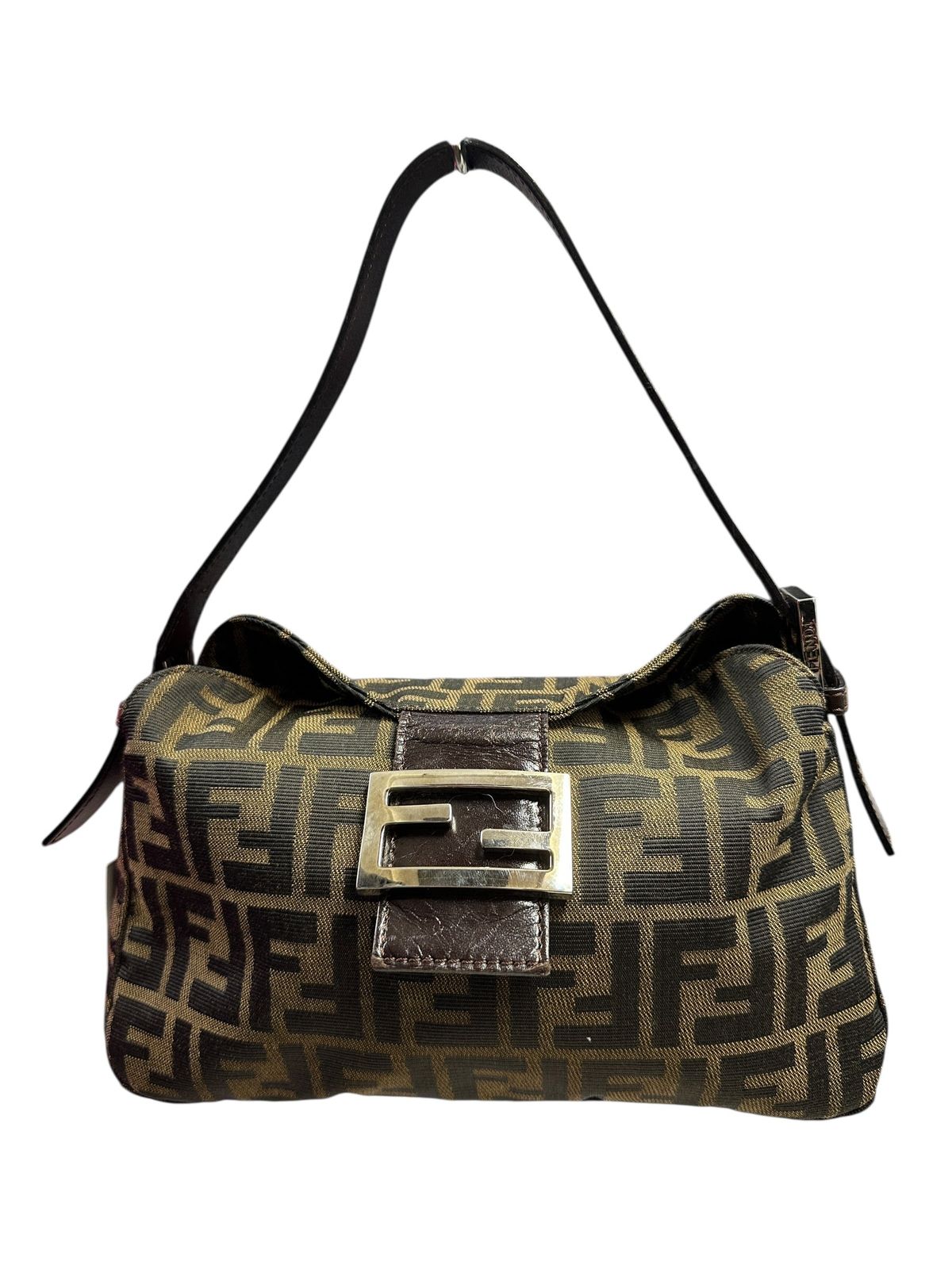 フェンディ ハンドバッグ Zucca Shoulder Bag Brown/Bl