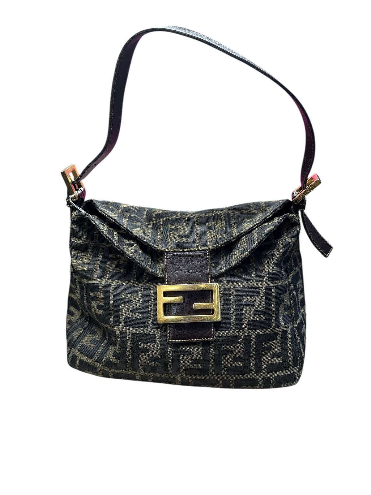 フェンディ ハンドバッグ Zucca Shoulder Bag Brown/Bl