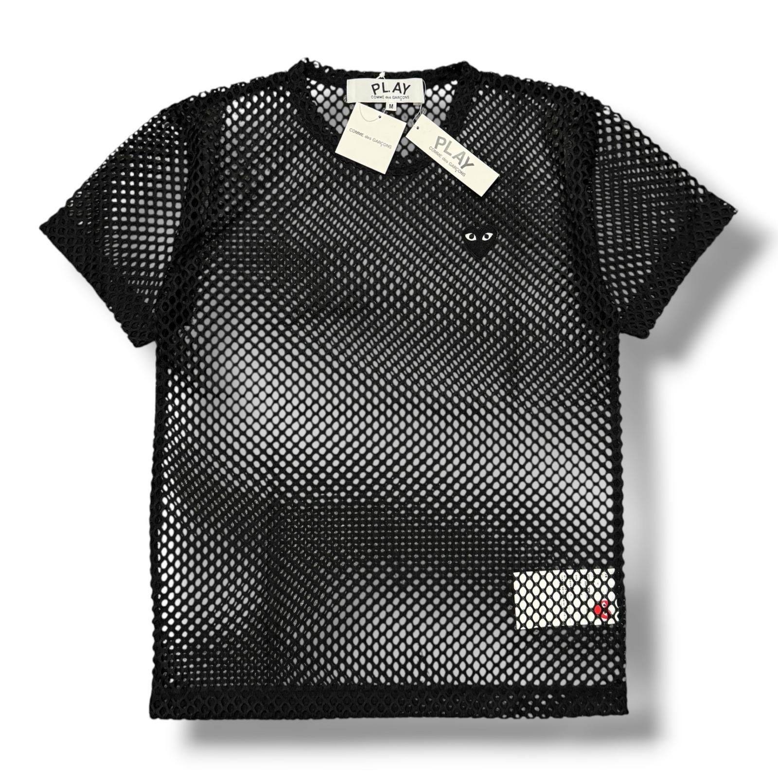 参考上代14740円 未使用 PLAY COMME des GARCONS BLACK EMBLEM MESH