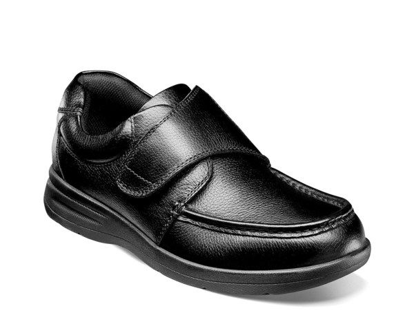 ノンブッシュ メンズ シューズ スリッポン・ローファー Nunn Bush Cam Moc Toe Strap Loafer Black ブラック