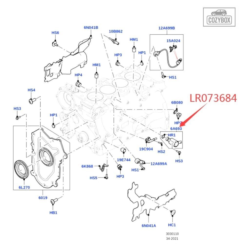LR073684 Voltlander コントロール バルブ オイル冷却 ピストン バルブレンジ Shenxin