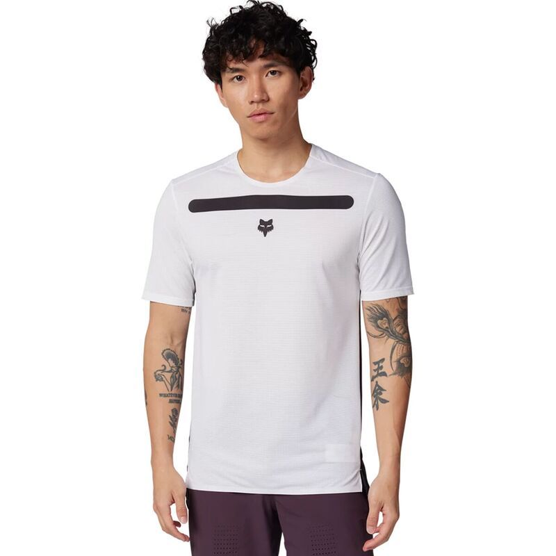 フォックスレーシング メンズ トップス Tシャツ 半袖 ジャージー Fox Racing Flexair ShortSleeve Jersey Mens Aviation Race White ホワイト