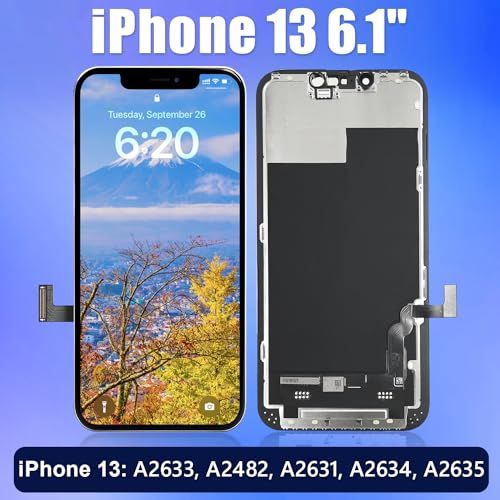 ☆新品☆Brinonac iPhone 13 液晶パネル 画面交換 キット - 6.1インチ フロントパネル LCD タッチパネル 修理パーツ ガラス スクリーン 修理 工具付属 779e8150