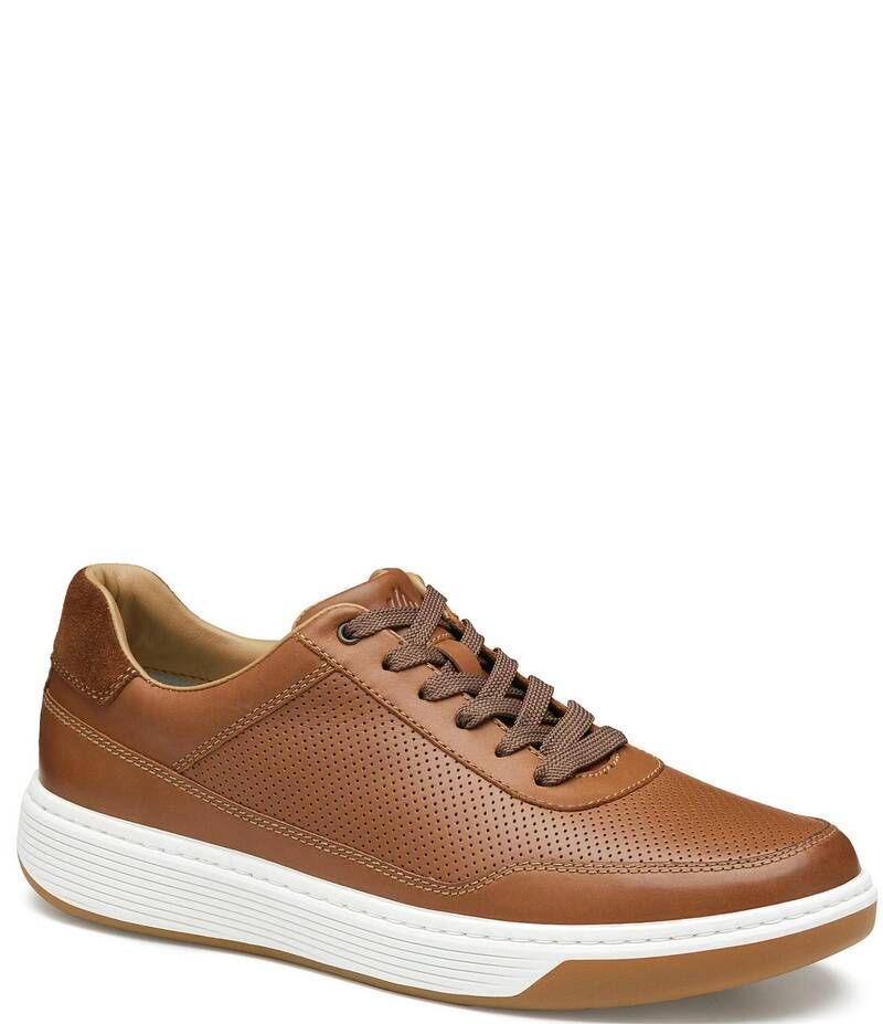 ジョンストンアンドマーフィー メンズ シューズ スリッポン・ローファー スニーカー レース レザー Johnston Murphy Mens Dawson Perforated Leather UThroat Lace Up Sneakers Tan タン