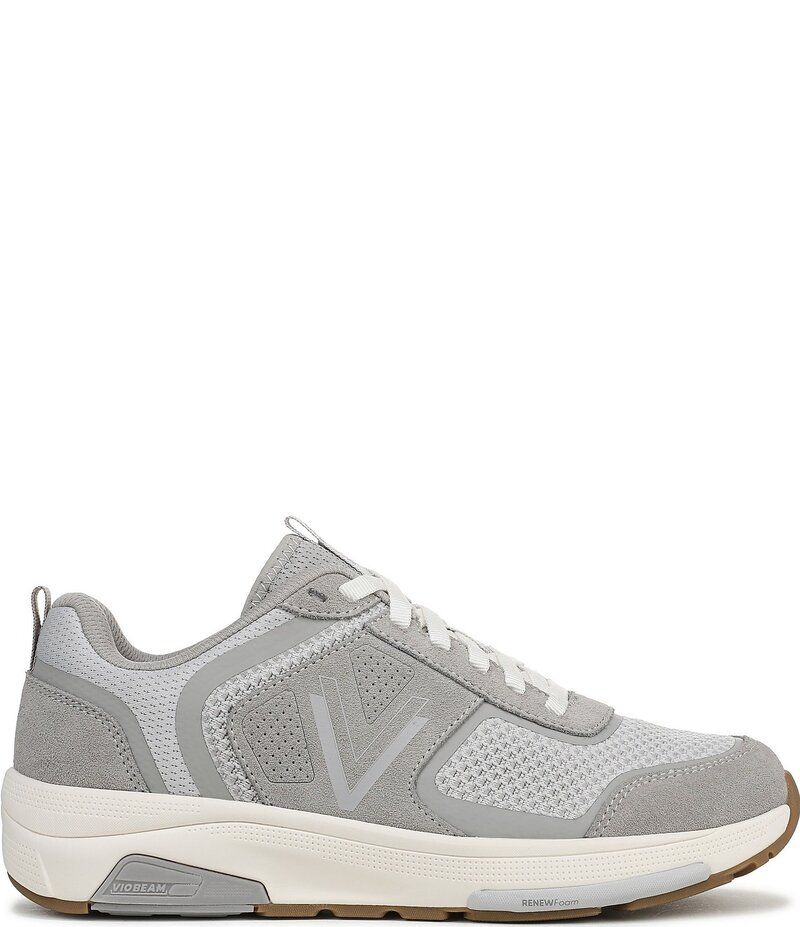 バイオニック レディース シューズ スニーカー メッシュ スエード Vionic Walk Strider Suede and Mesh Performance Walking Sneakers Paloma Grey グレー