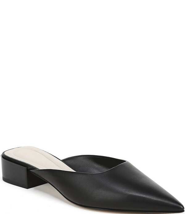 フランコサルト レディース シューズ ヒール レザー Sarto by Franco Sarto Bennet Leather Pointed Toe Block Heel Mules Black ブラック