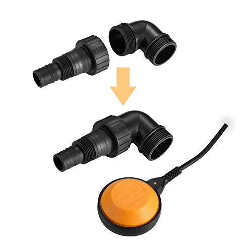 DEKO 水中ポンプ 400W 底部入水式 汚水 清水用ポンプ 吐出量 7500L/H 最大揚程5M循環ポンプ 水耕栽培 ウォーターポンプ 水族館給水 排水ポンプpms c68ff855