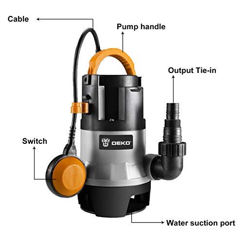 DEKO 水中ポンプ 400W 底部入水式 汚水 清水用ポンプ 吐出量 7500L/H 最大揚程5M循環ポンプ 水耕栽培 ウォーターポンプ 水族館給水 排水ポンプpms c68ff855