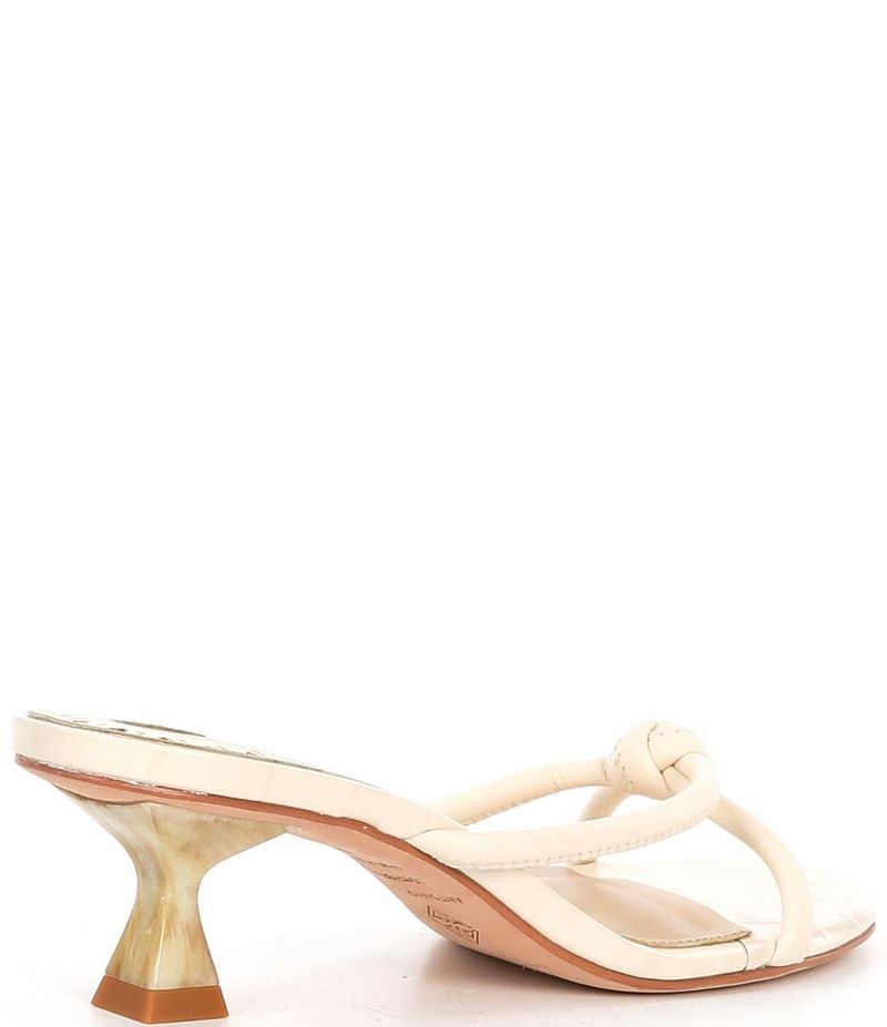 アントニオ メラーニ レディース シューズ サンダル レザー Antonio Melani Remy Leather Croco Embossed Knotted Dress Slide Sandals Sweet Cream クリーム
