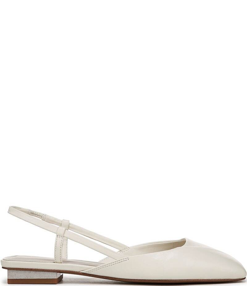 フランコサルト レディース シューズ パンプス レザー Sarto by Franco Sarto Telica Leather Slingback Flats White ホワイト