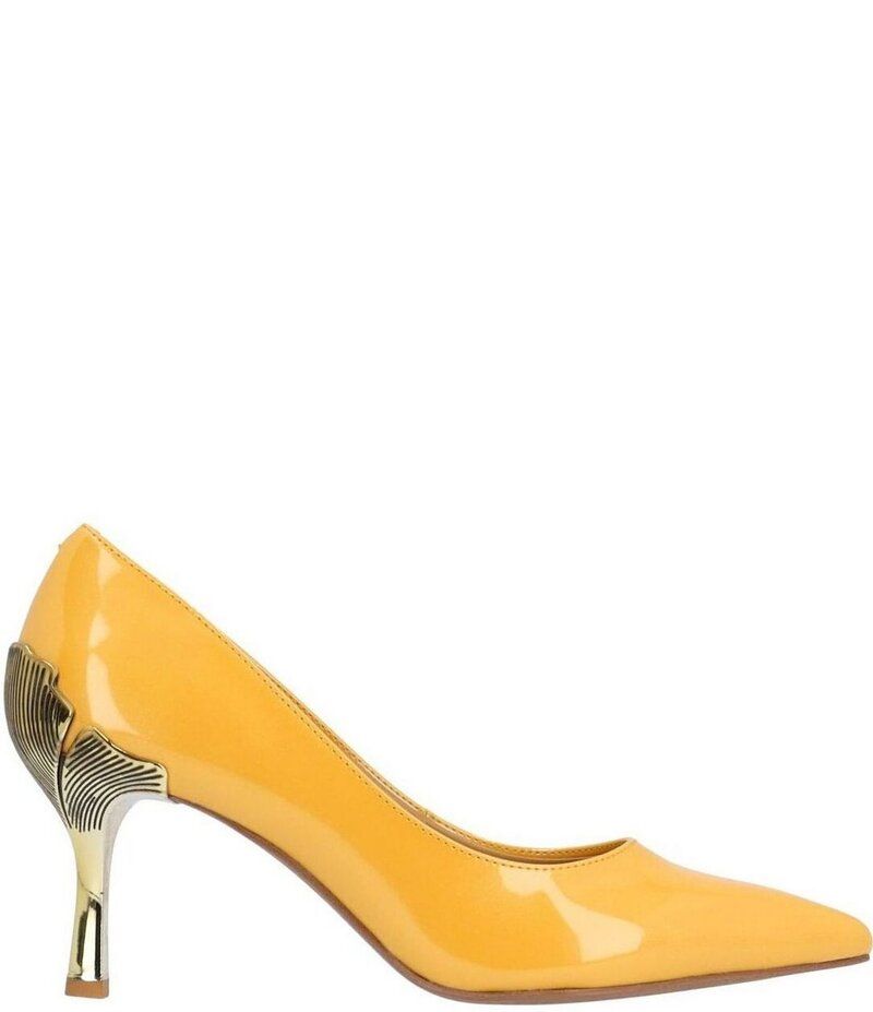 ジェイレニー レディース シューズ ヒール J Renee Tacy Patent Pumps Marigold