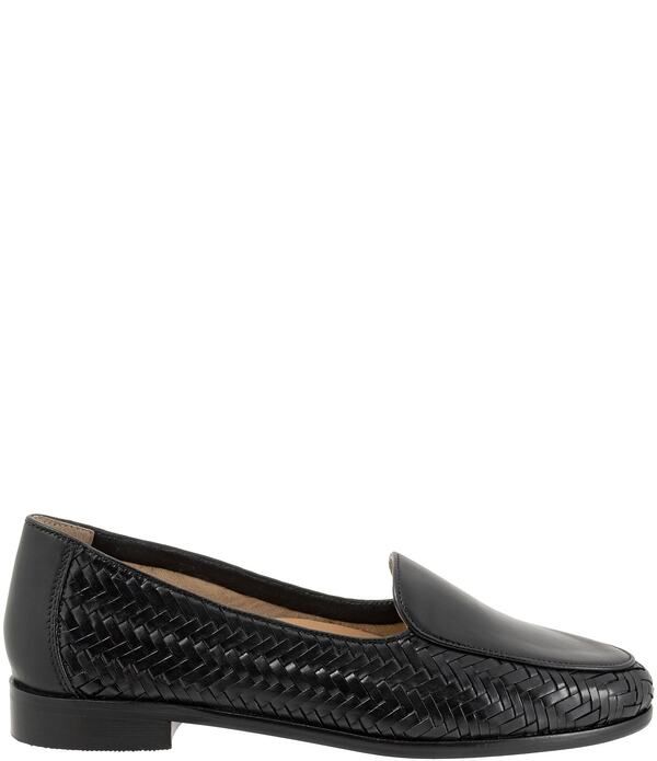 トロッターズ レディース シューズ パンプス レザー ローファー Trotters Lyric Woven Leather Loafers Black ブラック