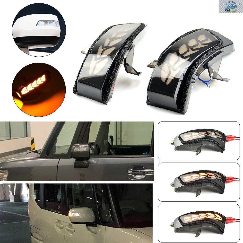 ホンダ N-BOX 2012-2017 用 2X LED ダイナミックターンシグナルサイドライトインジケーターサイドウインカーシーケンシャルカバートリム