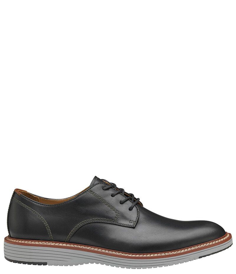 ジョンストンアンドマーフィー メンズ シューズ ドレスシューズ オックスフォード レザー Johnston Murphy Mens Upton Leather Plain Toe Leather Oxfords Black ブラック