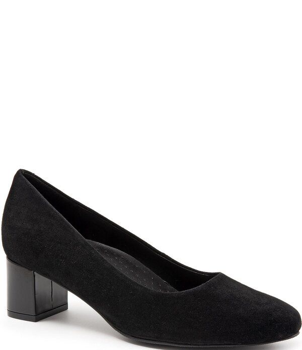 トロッターズ レディース シューズ パンプスエード ヒール Trotters Kari Suede Block Heel Pumps Black Suede ブラック
