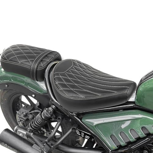 R★Entrotechレブル250 レブル500シート REBEL250/500 ピリオンシート タンデムシート カスタムパーツバイク シート リア用 高密度スポンジ 高弾力 (リア)