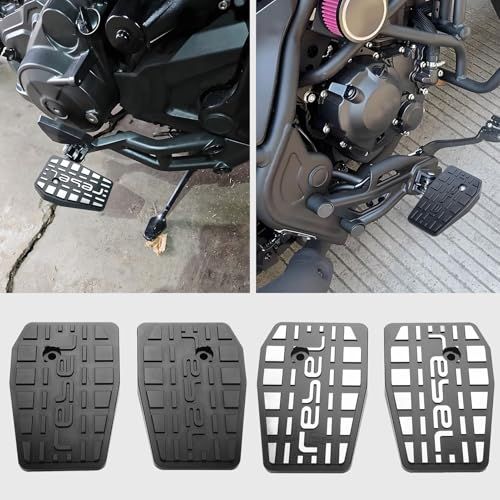 R★WOOGA フットレストモーターサイクルフロントドライバーワイドビレフットペグfit forHo&n&da Rebel 250 Rebel CMX 500 Rebel 300 CMX 250 CMX 500 CMX 300 部品2017-2025 (黒)