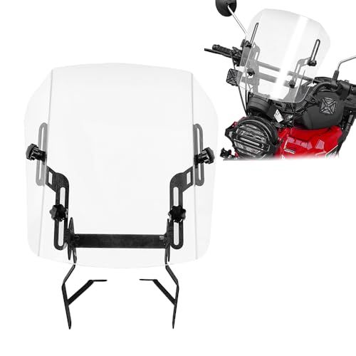 R★ハンターカブ スクリーン ウインドシールド バイク CT125 専用 ミラーマウント バイク スクリーン カブ 風防 高さ調節可能な角度調整可能フロントガラス ハンターカブ カスタムパーツ