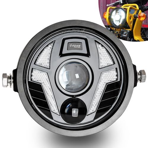 R★クロスカブ CC110 ヘッドライト LED メカ鎧 DRL 左右ウインカー内蔵 ハイ/ロー切替 防水 IP68 クロスカブJA60 対応 カスタムパーツ (メカ)