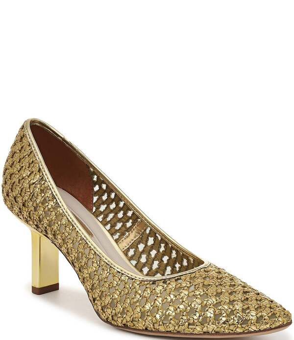 フランコサルト レディース シューズ パンプス メッシュ ヒール Franco Sarto Julissa 2 Fishnet and Mesh Pointed Toe Metal Heel Pumps Gold ゴールド