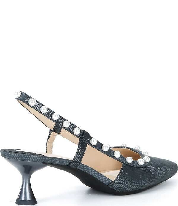 アレックスマリー レディース シューズ ヒール Alex Marie Odette Lizard Embossed Pearl Studded Slingback Pumpseaport Navy ネイビー