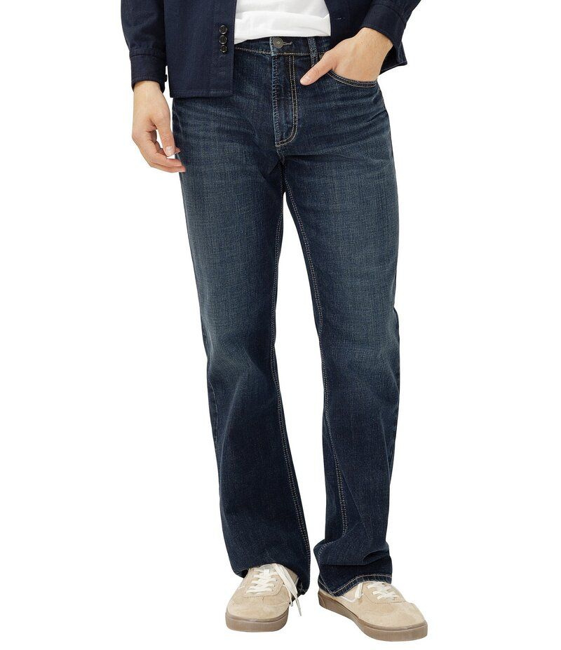 シルバー ジーンズ メンズ ボトムス デニムパンツ ブーツカット ブーツ Silver Jeans Co Craig Classic Fit Straight Bootcut Leg Jeans Mayfair
