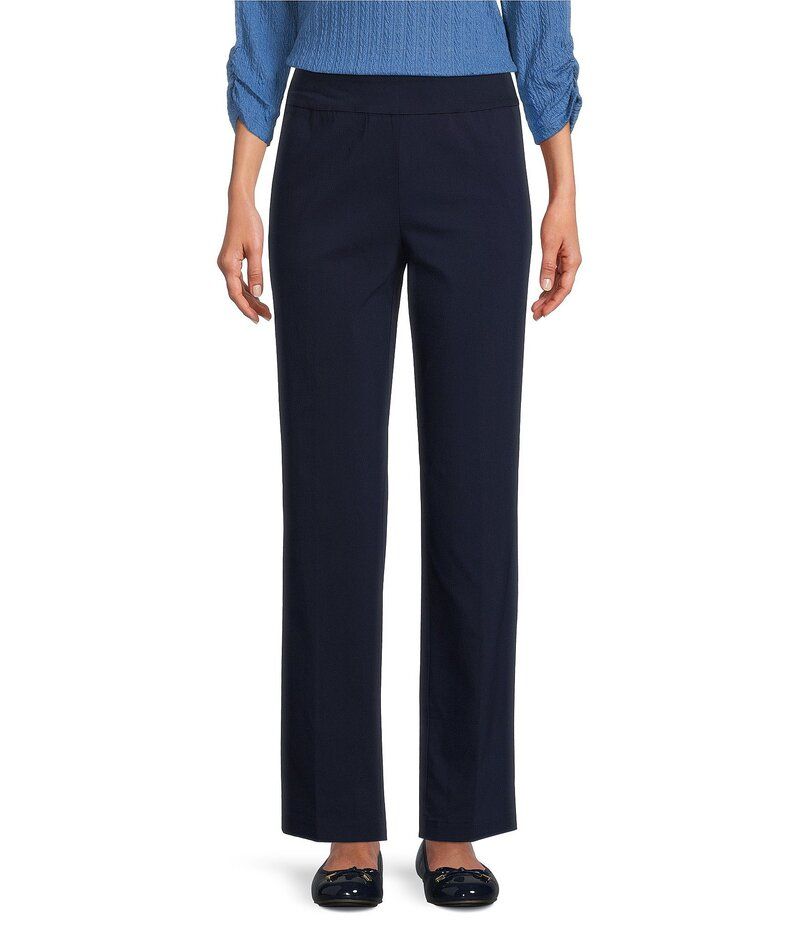 アリソン デイリー レディース ボトムス カジュアルパンツ ストレート パンツ Allison Daley Stretch PullOn Straight Leg Pants True Navy ネイビー
