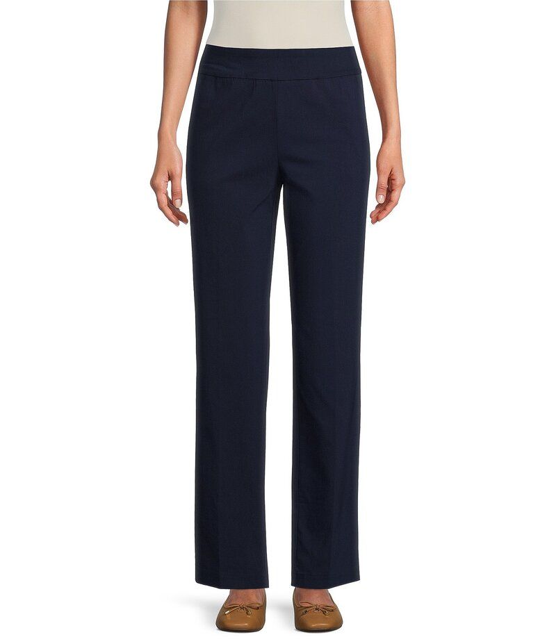 アリソン デイリー レディース ボトムス カジュアルパンツ ストレート パンツ Allison Daley Stretch PullOn Straight Leg Pants Black ブラック