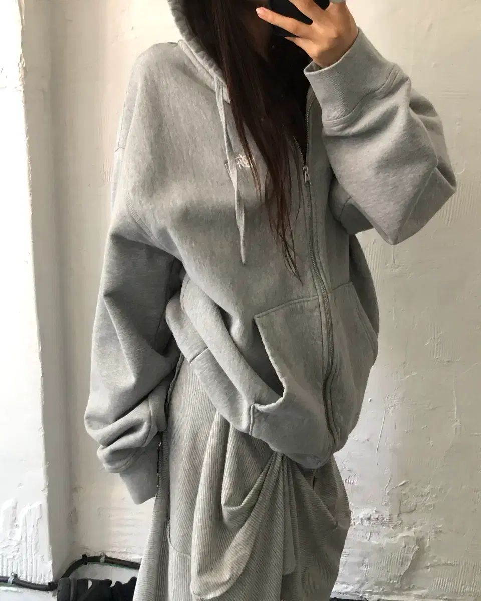 STUSSY ステューシー ストック ロゴ グレー ジップアップ