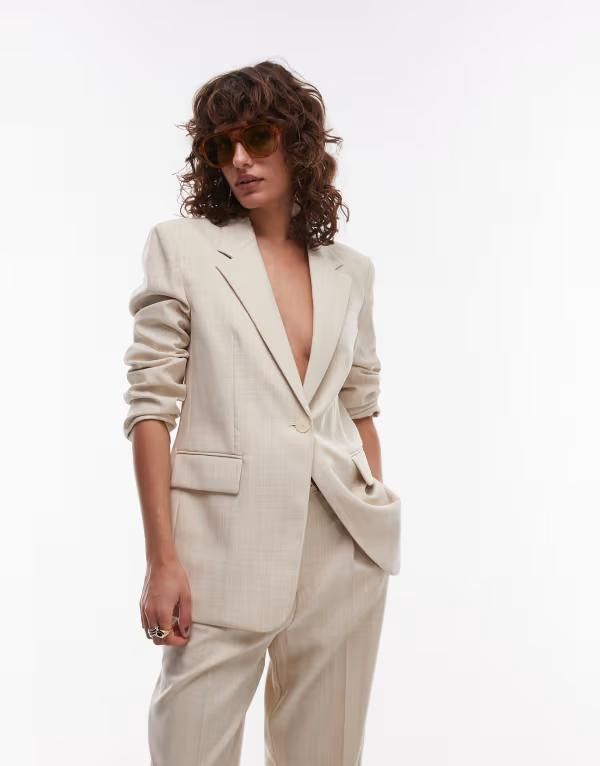 マンゴ レディース アウター ジャケット・ブルゾン ブレザー Mango classic blazer part of a set BEIGE ベージュ