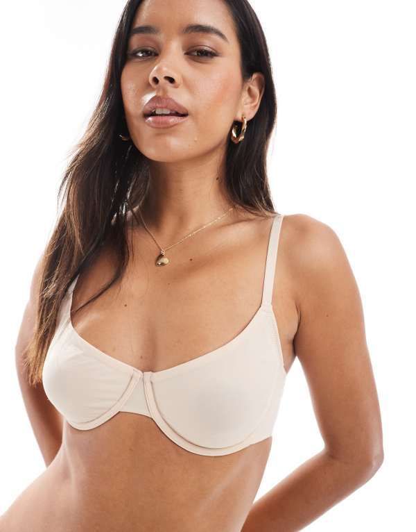 ドリーナ レディース アンダーウェア ブラジャー Dorina NOA non padded plunge underwire bra BEIGE ベージュ