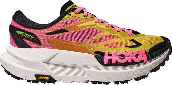 ホカオネオネ レディース シューズ スニーカー HOKA Womens Mafate X Trail Running Shoes YellowPink ピンク