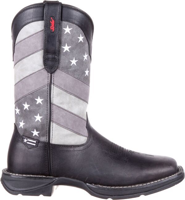 ドゥランゴ メンズ シューズ ブーツ・レインブーツ Durango Mens Faded Black Flag Western Boots BlackGray ブラック
