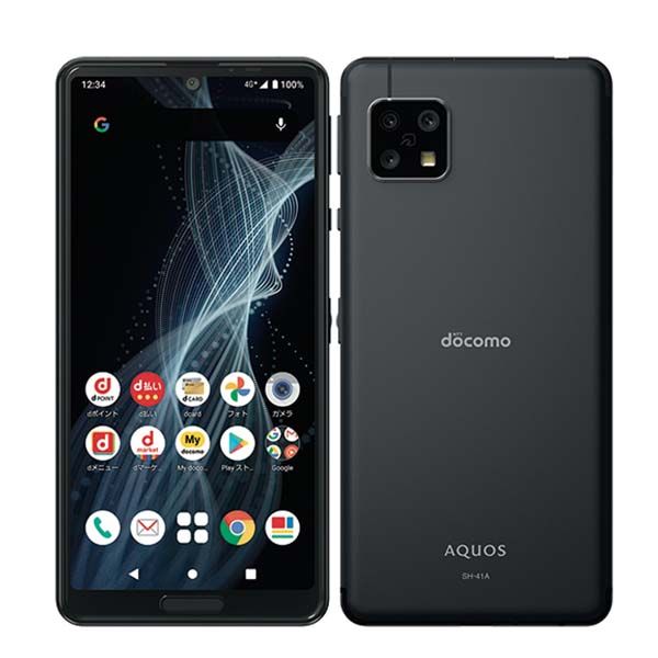 【中古】 SH-41A AQUOS sense4 ブラック SIMフリー 本体 ドコモ Aランク スマホ シャープ【送料無料】 sh41abk8mtm